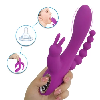 USB G-Mas Stimulator Mssage za Ženske 12 Funkcijo Rabbit Vibrator Vibe Analni Vibrator za Klitoris Dildo, Vibrator za Ženske