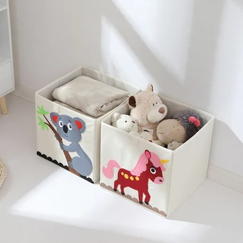 Kocka Cartoon Živali igrača Zložljiva Škatla za shranjevanje za Shranjevanje Smeti Omaro predal organizator oblačila za shranjevanje košarico otroci igrače organizator