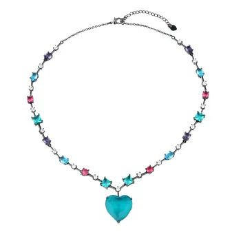 SINZRY hotsale modni nakit barvit kubičnih cirkonij srce oblika žensk obesek ogrlice chokers 6188