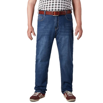 Plus Velikost Mens Jeans Klasične Ravne Vrečasta Moški Kavbojke Novo Poletje Tanke Priložnostne Ohlapno Fit Traper Hlače King Size Hlačni Kombinezon 6191