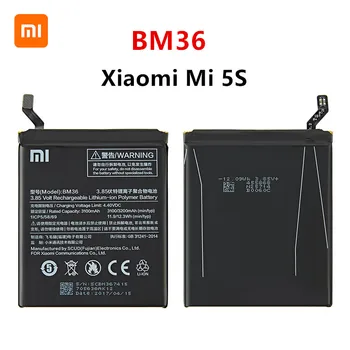 Xiao mi Originalni BM36 3200mAh Baterija Za Xiaomi Mi 5S MI5S M5S BM36 Visoke Kakovosti Telefon Zamenjava Baterij 6555
