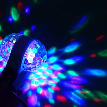 Disco Luči Božič Fazi Lučka LED RGB E27 85-265V Samodejno Obračanje Varčna Žarnica za Stranke, Dekoraterstvo