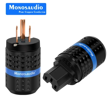 Monosaudio M102/F102 99.998% Čistega Bakra NAS AC Power Plug & IEC320 C13 Priključek za Avdio DIY Omrežni Napajalni Kabel 66691
