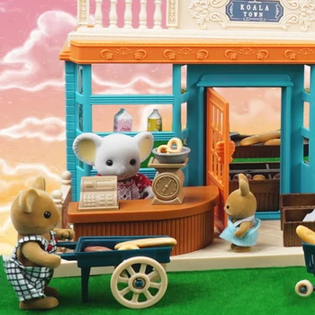 1:12 lestvici igrača hišo pohištva miniaturni 1/12 zajec panda dekle igrača gozdna žival družina, otroci, simulacija, igra, ki se pretvarjajo
