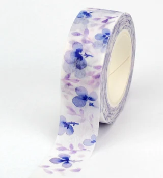 10pcs/veliko Dekorativni Modra Cvetlični Washi Trakovi Papirja DIY Scrapbooking Načrtovalec Lepilo Maskiranje Trakovi Kawaii Tiskovine