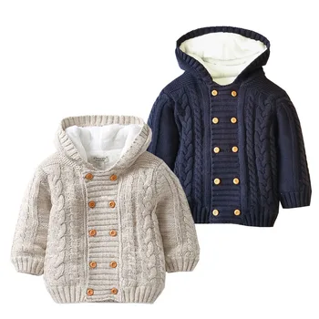 Zimski plašč baby dekle novorojenčka tople jakne za malčke baby plašč pozimi otroška oblačila, pletenje baby hooded suknjič žamet otroška oblačila 6876