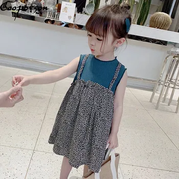 Gooporson Otroci Obleke za Dekleta Poletje brez Rokavov Princesa Obleko Vestidos Srčkan Cvet Kostum korejski Baby Girl Obleke 6879