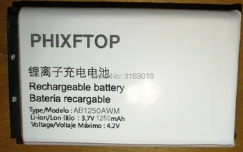 PHIXFTOP Originalne baterije Za Xenium X800 mobilni telefon AB1250AWM Baterija za Philips CTX800 Mobilni telefon