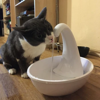 Hranjenje Vode, Ki Teče Vodnjak Za Mačka Pes Samodejno Swan Hišnih Mačk Razpršilnik Vode Električni Razpršilnik Vode Hišnih Mačk Skledo Pitne