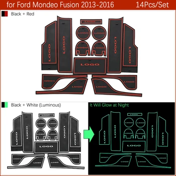 Anti-Slip Gumo Pokal Blazine Vrata, za Utor Mat za Ford Mondeo Fuzije V MK5 5 2013~2016 Pribor mat za telefon