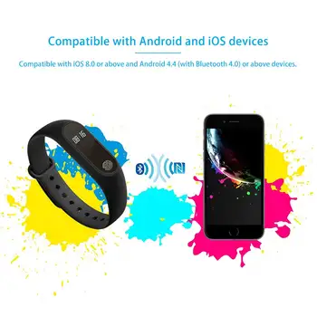 M2 Pametna Zapestnica Šport Manšeta Srčnega utripa Fitnes Tracker Bluetooth Smartband za Android, iOS, Telefon, Pametnih Band 71842