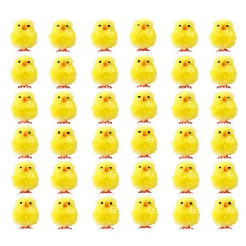 36Pcs Simulacije Velikonočni Chick Mini Umetno Igrač, Plišastih Piščanec Darilo Doma Dekor 722