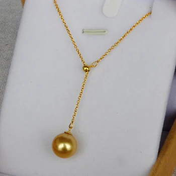 Origial Zlati South sea pearl Večnamensko Ogrlico, Obesek 18k zlato Fine nakit za ženske, gospe, Matere, dekleta, najboljše darilo 7312