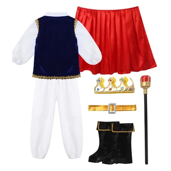 Otroci Oblačila, Ki Fantje Srednjeveški Kralj, Princ Kostum Rojstni Dan Darilo Otrok Karneval Halloween Obleko Gor Cosplay Kostumi