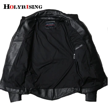 Holyrising Pravega Usnja jakna classic black cowhide jakno slog grah plašč modna jakna za človeka plus velikost 19182 7543