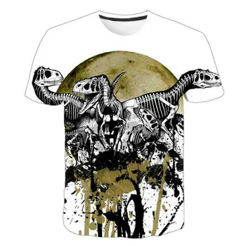 Novo dinozaver T-shirt 3D, fantje in dekleta, modna oblačila, živali natisnjeni T-shirt, otrok poletje risanka T-shirt, 75861