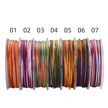 OAR24 pramenov gradient niti 1mm barvo, ročno pleteni vrvi, pleteni zapestnica vrv pisane z roko vrv pisane vrstice 7923