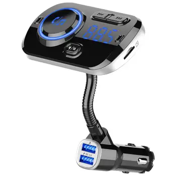 YASOKRO QC3.0 FM Oddajnik Bluetooth 5.0 MP3 Voiture Avto Player Podporo hands-free z LED Zaslon Dvojni Polnilnik USB 79276