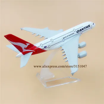 16 cm Zraka QANTAS Duh Ausralia Airbus 380 A380 Airlines Letalo Model Zlitine Kovin, Diecast Model za Letenje Zrakoplovov Airways Darilo