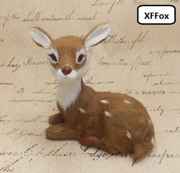 Novo simulacija sika jelena model plastike&krzno, krzneni izdelki jelena lutka dekoracijo doma darilo o 13x13cm xf2264