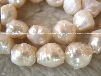 Edinstveno! sladkovodne pearl white 10-13mm baročno 15