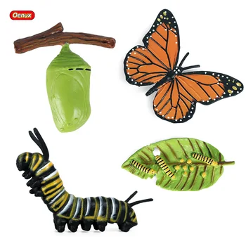 Oenux Veren Simulacije Insektov Metulj Ciklus Rasti figuric Živali Model PVC Visoko Quanlity Izobraževalne Srčkan Otroci Igrače 83763