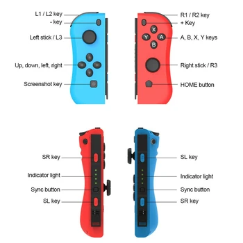 1 Par Konzola Brezžično Za Nintendo Stikalo NS L/R Krmilnik žična ter Bluetooth Zamenjava Joycon Gyro Senzor 83886