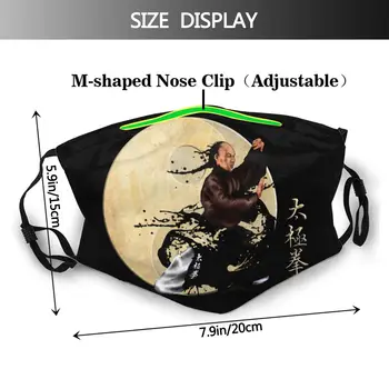 Tai Chi Chuan Yin Yang Non-Enkratno Masko Dustproof Maske Z Filtri, Zaščitni Pokrov Respirator Žarilna 84194