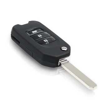 Dandkey 3 Gumbi, Smart Remote Key Fob Nerezane Rezilo Primeru Za Honda Civic Mesto Fit HR-V XR-V Flip Auto Original Avto Ključ Lupini
