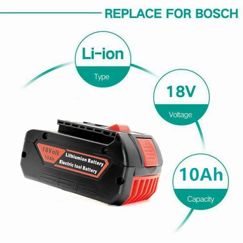2021 NOVO 18V 10A Polnilna Litij-ionska Baterija za Bosch 18V električno Orodje varnostne Kopije 6000mah Prenosni Zamenjava BAT609 Lučka