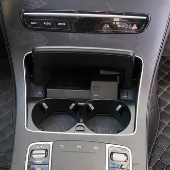 Avto QI brezžično polnjenje telefona polnilnik za polnjenje primeru pribor za Mercedes Benz GLC C Razred W205 C180 C43 AMG C63-2019 87458