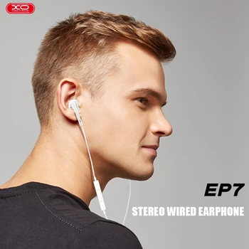 XO EP7 V Ušesu Slušalka Slušalke Visoko Kakovost Zvoka Slušalke s Pomlad v Kolobarjih Podaljšek Kabel za iPhone 5s 6 6s Samsung Xiaomi 8791