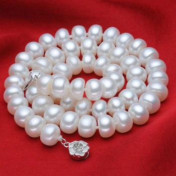 Sinya sladkovodnih biserov sklop ogrlica za ženske 45 cm 40 cm za dodatni biserne kroglice ogrlica pearl premer za dodatni 2017 87916
