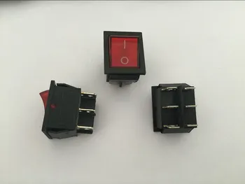 100 kozarcev DPDT Rdeča Lučka 6 Pin Rocker Switch 20A 125V 87948
