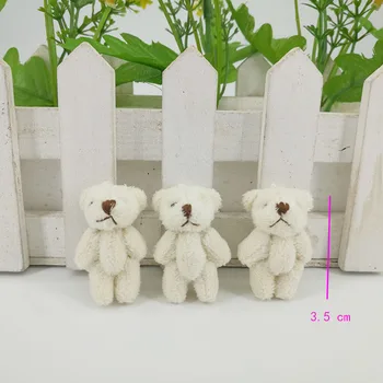 3.5 cm, 4 cm na 4,5 cm, 6 cm Mini Polnjene Spojen Medveda,medvedek Dolge volne medvedi,plišastih igrač 5colors, da izberete 100 kozarcev/veliko