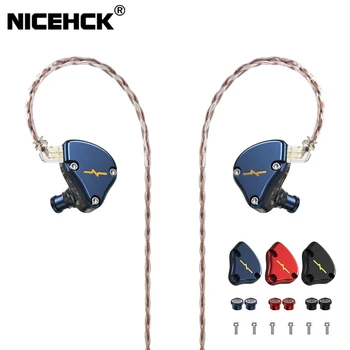 NICEHCK NX7 MK3 HIFI Kovinski Slušalke 4BA+Dual CNT Dinamično Piezoelektrični Hibridni Slušalka Zamenljive Facepanel IEM