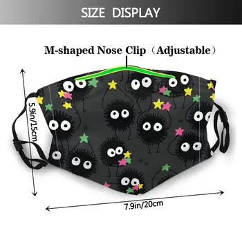 Živahen Stran Usta Masko Rusi S Sladkorjem Zvezde Ghibli Vzorec Obrazno Masko Smešno Modni z 2 Filtri za Odrasle