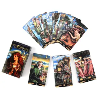 Polni Angleški Pre-Raphaelite Tarot 78 Kartice Krovom Družini Stranka Igre Zabava Igranje Igre S Kartami Darilo 90992
