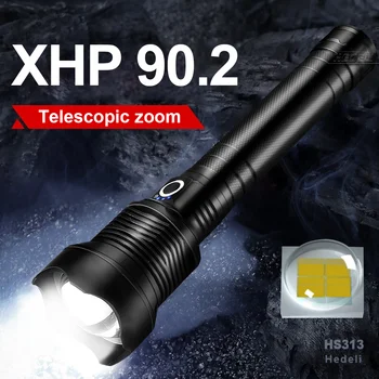 Polnilna led taktično svetilko 18650 26650 baklo XHP70 XHP90.2 USB svetilka lov XHP50.2 XHP50 prenosna svetilka LED 91489