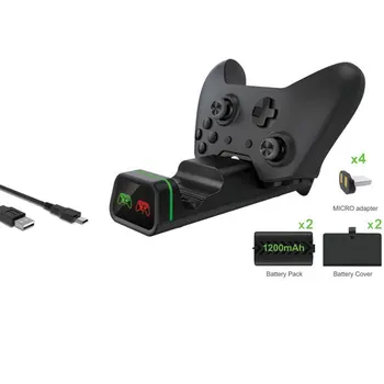 Dvojno Krmilnik Polnjenja Dock za Xbox Eden / Ena S / One X polnilna Postaja Zaslon z 2 Baterija Microsoft ONLENY