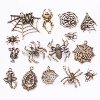 100 g vroče prodajo kovinskih živali pajek hibridni obesek antično bronasto zapestnico, ogrlico, ročno izdelan nakit proizvodnja trgovina 9266