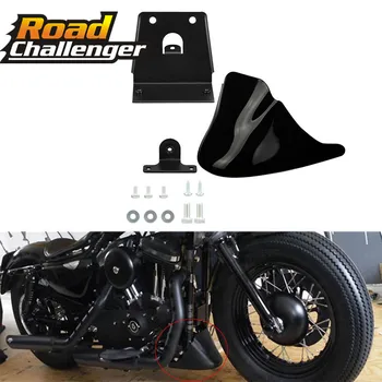 Črna motorno kolo Spredaj Brado Spodnji Spojler Blatnika Zraka Dam Oklep Kritje Blatnika Sejem Za Harley Sportster XL883 XL1200