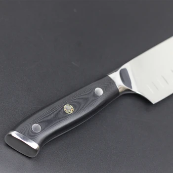 HAOYE 7 palčni damask santoku nož vg10 jekla Japonske kuhinje kuhar noži večnamenski slicer Anti-skid G10 ročaj sharp 93444