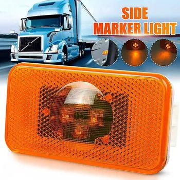 2Pcs 24V Avto, Tovornjak LED Strani Marker Svetlobe 4LEDs Amber Indikator Opozorilo Svetilke za Volvo Trucks FM/FH 9379
