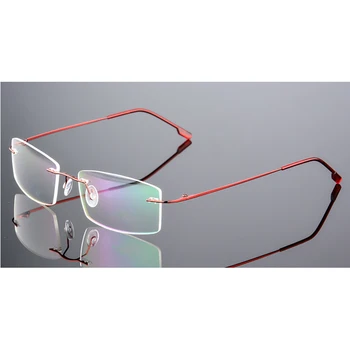 Ultra-lahkih Kovin Rimless Očala Moški Ženske Multi Color Flexiable Ogledalo Optični Okvir Recept Zložljive Eye Glasses A1 93813
