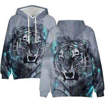 Nova 3D Hoodies Tiger Moških Fant Hooded Majica Teen Puloverju Vrh 2020 Priljubljen Modni Oblikovalec blagovne Znamke Živali Visoke Kakovosti Priložnostne 94277