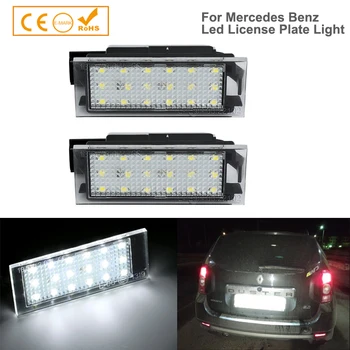 2x LED SMD Številko registrske Tablice Luči luči za Mercedes-Benz, Smart Fortwo Coupe 453 + B. rabus Renault Megane 2 Clio Laguna 2