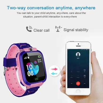V12 Otrok смарт часы SOS Telefon Watch pametne ure Za Otroke S Kartice Sim 9 Jezikov Otroci Darilo Za IOS Android