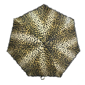 Big Popolno Avtomatski Dežnik za Sonce Suncobran Zložljiva Ustvarjalne Leopard Vzorec Čipke Uv Jasno Dežnik Dež Ženske Parapluie Darilo SY229 95912