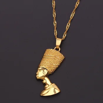 2019 novo Jezus stari Egipčanski Faraon glavo portret hip hop obesek led out moške zlato ogrlico nakit darilo